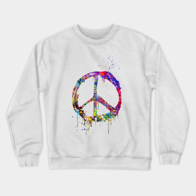 Peace Sign Crewneck Sweatshirt by erzebeth